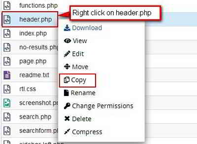 copy header.phph file