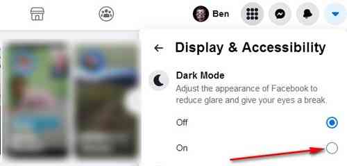 facebook display settings