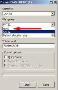 format in NTFS
