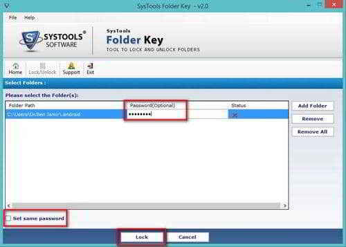 Password Protect lock Folder