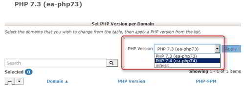 check and update PHP version