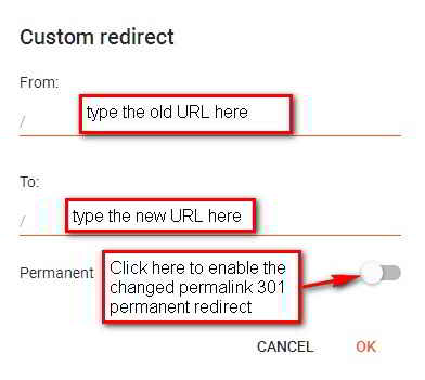 Redirect Old URL To New URL In Blogger Blogspot