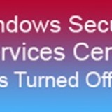 windows security service center is turned off