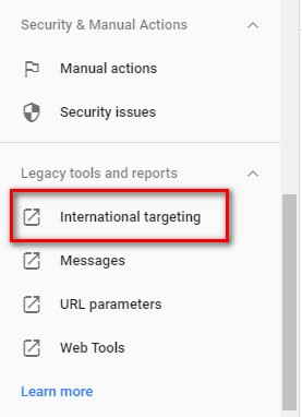 Add Target country In Google Webmaster 